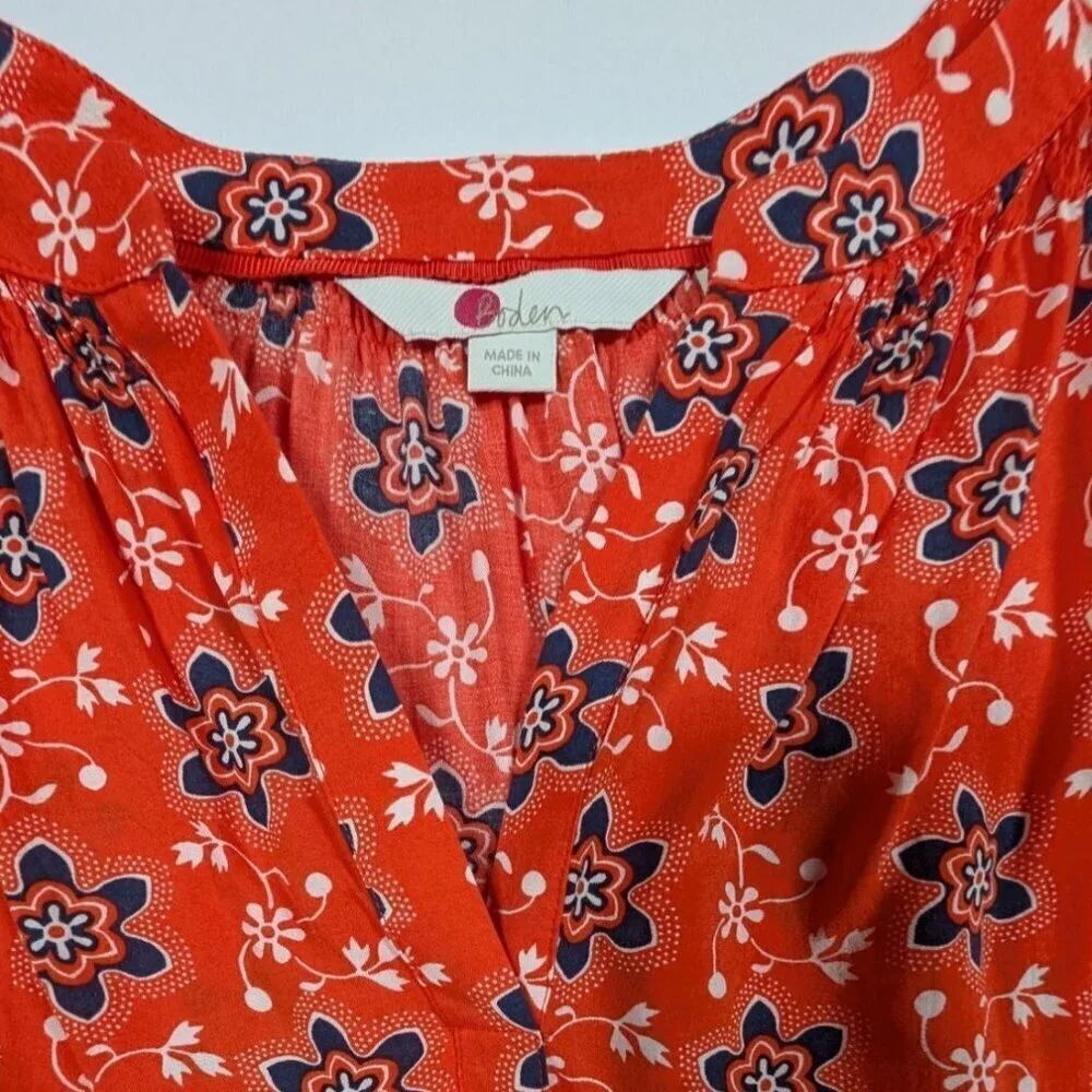 Boden Maya Top Peasant Boho Bohemian Size 6 - Picture 7 of 8
